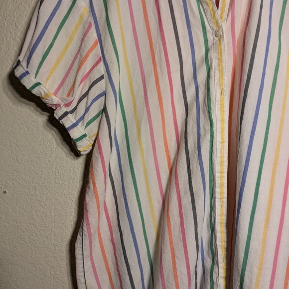 GAP Colorful Striped Button-Up Shirt Size Large - Picture 3 of 7